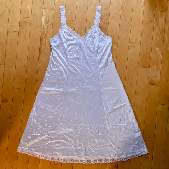 Vintage White Midi Slip Dress - Picture 3 of 6